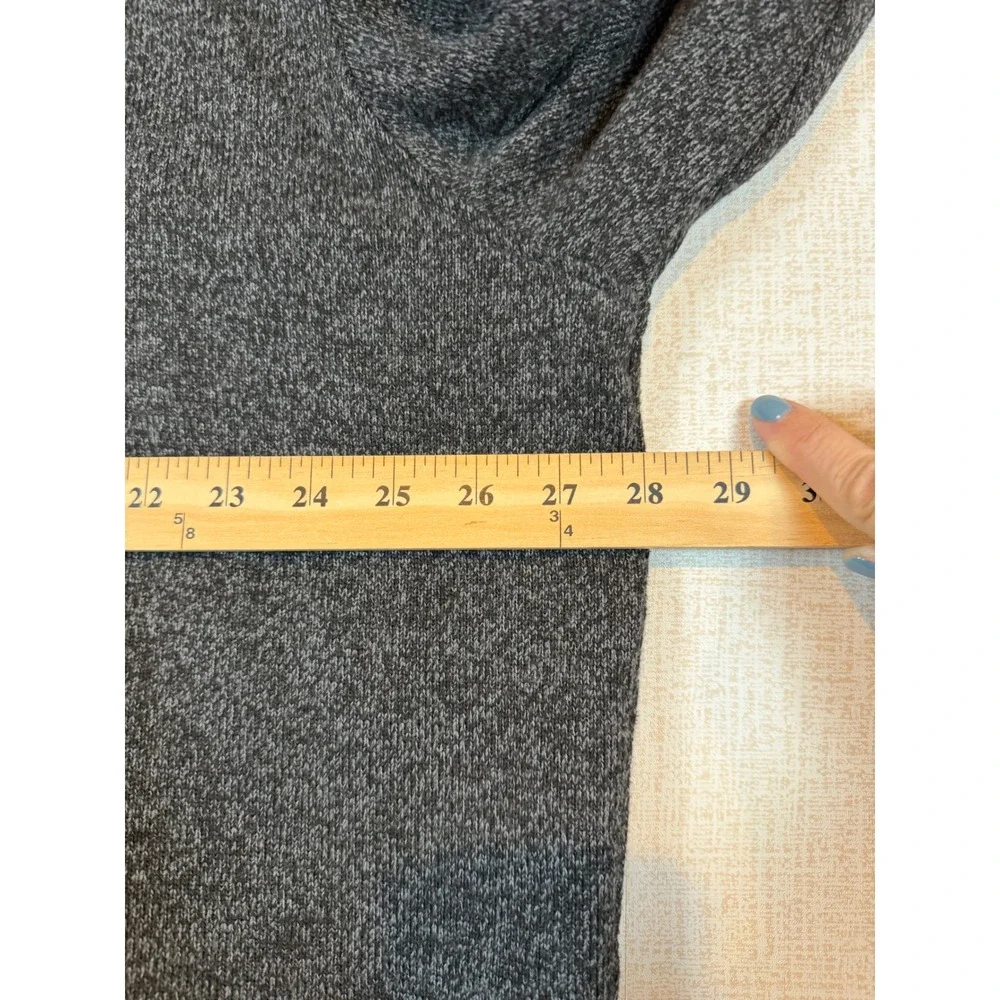 IZOD Men 3XL Charcoal Gray Heather Quarter Zip Fleece Pullover Sweater Mock Neck